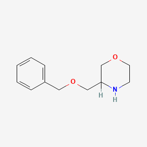 molecular formula C12H17NO2 B1198477 3-((Benzyloxy)methyl)morpholine CAS No. 101376-27-6