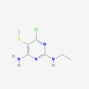 molecular formula C7H11ClN4S B1198478 6-Chloro-N2-ethyl-5-(methylthio)pyrimidine-2,4-diamine CAS No. 78415-50-6
