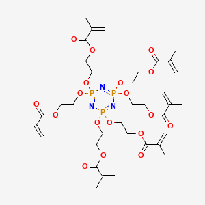 molecular formula C36H54N3O18P3 B1198480 Hexa(methacryloylethylenedioxy)cyclotriphosphazene CAS No. 92832-53-6