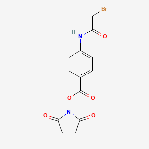 molecular formula C13H11BrN2O5 B1198484 N-琥珀酰亚胺基((溴乙酰)氨基)苯甲酸酯 CAS No. 94987-16-3