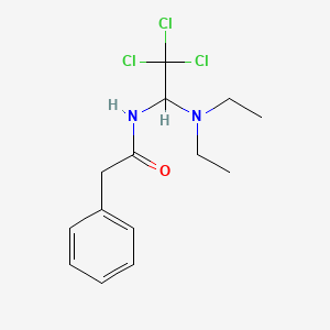 molecular formula C14H19Cl3N2O B11984849 2-phenyl-N-[2,2,2-trichloro-1-(diethylamino)ethyl]acetamide 