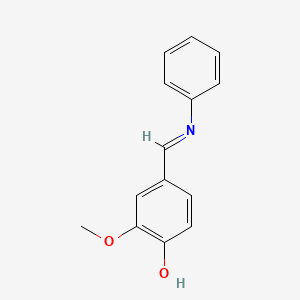 molecular formula C14H13NO2 B11984852 N-Vanillylidene aniline 