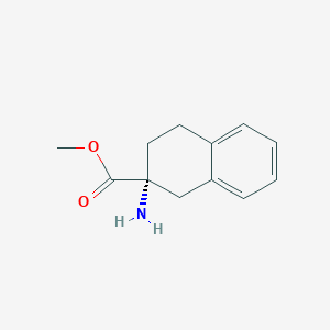 molecular formula C12H15NO2 B119850 Methyl (2R)-2-amino-3,4-dihydro-1H-naphthalene-2-carboxylate CAS No. 144646-54-8