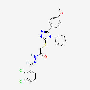 molecular formula C24H19Cl2N5O2S B11985054 N'-[(E)-(2,3-dichlorophenyl)methylidene]-2-{[5-(4-methoxyphenyl)-4-phenyl-4H-1,2,4-triazol-3-yl]sulfanyl}acetohydrazide 