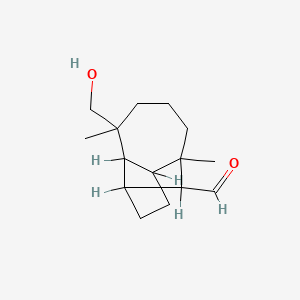 molecular formula C15H24O2 B1198515 1,4-Methanoazulene-9-carboxaldehyde, decahydro-8-(hydroxymethyl)-4,8-dimethyl- CAS No. 83454-04-0