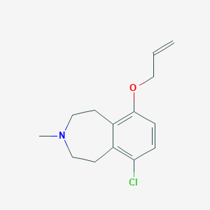 molecular formula C14H18ClNO B1198518 9-Allyloxy-6-chloro-3-methyl-2,3,4,5-tetrahydro-1H-benzazepine CAS No. 86120-57-2