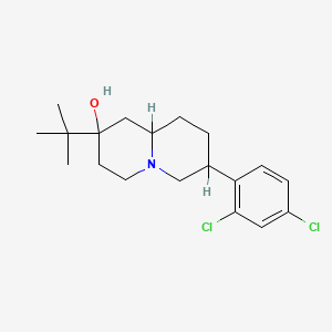 molecular formula C19H27Cl2NO B1198519 2-tert-Butyl-7-(2,4-dichlorophenyl)octahydro-2H-quinolizin-2-ol CAS No. 87922-67-6