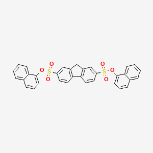 molecular formula C33H22O6S2 B11985213 dinaphthalen-1-yl 9H-fluorene-2,7-disulfonate 
