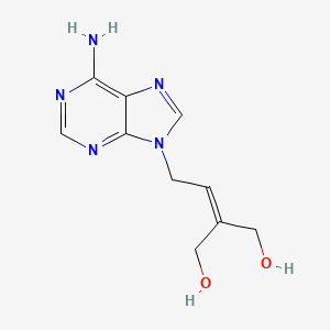 molecular formula C10H13N5O2 B1198523 9-(4-Hydroxy-3-(hydroxymethyl)-2-butenyl)adenine CAS No. 107053-43-0