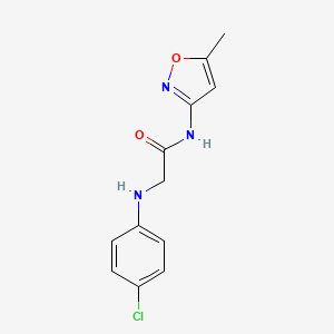 molecular formula C12H12ClN3O2 B11985256 2-((4-Chlorophenyl)amino)-N-(5-methylisoxazol-3-yl)acetamide 
