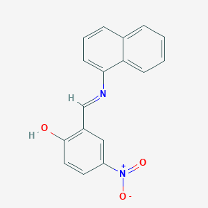 molecular formula C17H12N2O3 B11985257 2-(Naphthalen-1-yliminomethyl)-4-nitro-phenol 