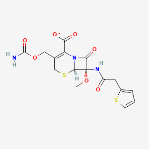 molecular formula C16H16N3O7S2- B1198529 Mefoxitin 