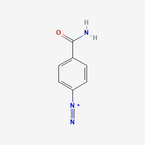Benzenediazonium, 4-(aminocarbonyl)-