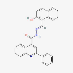 molecular formula C27H19N3O2 B11985443 N'-[(E)-(2-hydroxynaphthalen-1-yl)methylidene]-2-phenylquinoline-4-carbohydrazide 