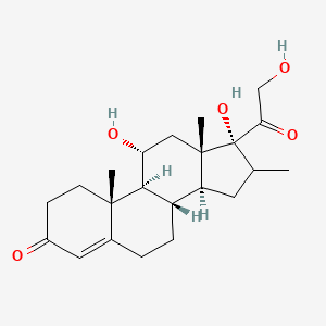 molecular formula C22H32O5 B1198545 11,17,21-Trihydroxy-16-methylpregn-4-ene-3,20-dione 