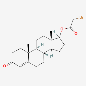 molecular formula C21H29BrO3 B1198546 17-Bromoacetoxy-4-androsten-3-one CAS No. 4588-81-2