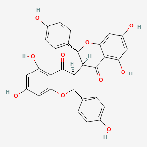 molecular formula C30H22O10 B1198549 Chamaejasmine CAS No. 69618-96-8
