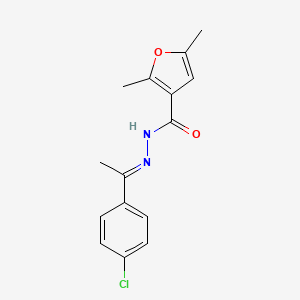 molecular formula C15H15ClN2O2 B11985539 N'-[(E)-1-(4-chlorophenyl)ethylidene]-2,5-dimethyl-3-furohydrazide 