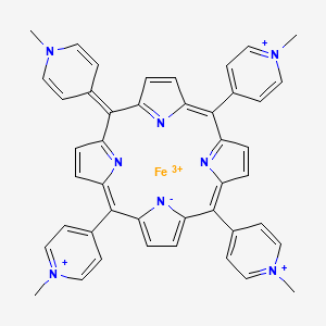 molecular formula C44H36FeN8+5 B1198554 Tetrakis(N-methyl-4-pyridinium)yl-porphine iron(III) complex CAS No. 60489-13-6