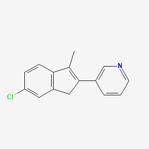 molecular formula C15H12ClN B1198560 3-(6-Chloro-3-methyl-1H-inden-2-yl)pyridine CAS No. 2126-63-8