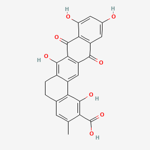 1,7,9,11-Tetrahydroxy-3-methyl-8,13-dioxo-5,6,8,13-tetrahydrobenzo(a)tetracene-2-carboxylic acid