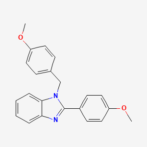 molecular formula C22H20N2O2 B1198577 1-(4-Methoxybenzyl)-2-(4-methoxyphenyl)-1H-benzo[d]imidazole CAS No. 2620-83-9
