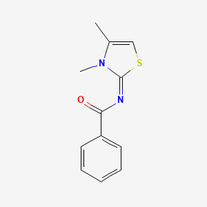 molecular formula C12H12N2OS B1198588 N-(3,4-dimethyl-2-thiazolylidene)benzamide 