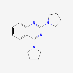 molecular formula C16H20N4 B1198591 2,4-Bis(1-pyrrolidinyl)quinazoline 
