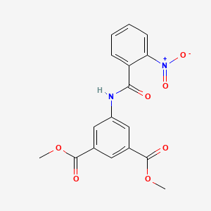 molecular formula C17H14N2O7 B11985938 Dimethyl 5-((2-nitrobenzoyl)amino)isophthalate CAS No. 328259-18-3