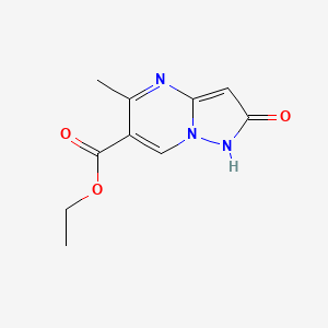 molecular formula C10H11N3O3 B1198597 Ethyl 2-hydroxy-5-methylpyrazolo[1,5-a]pyrimidine-6-carboxylate CAS No. 57615-05-1