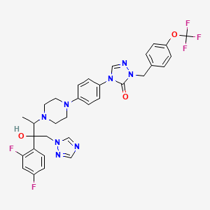 3H-1,2,4-Triazol-3-one, 4-[4-[4-[2-(2,4-difluorophenyl)-2-hydroxy-1-methyl-3-(1H-1,2,4-triazol-1-yl)propyl]-1-piperazinyl]phenyl]-2,4-dihydro-2-[[4-(trifluoromethoxy)phenyl]methyl]-