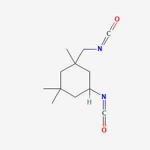 molecular formula C12H18N2O2<br>(CH3)2C6H7(CH3)(N=C=O)CH2N=C=O<br>C12H18N2O2 B1198615 Isophorone diisocyanate CAS No. 4098-71-9