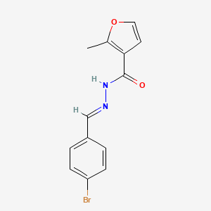 molecular formula C13H11BrN2O2 B11986210 N'-[(E)-(4-bromophenyl)methylidene]-2-methyl-3-furohydrazide 