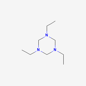 molecular formula C9H21N3 B1198629 1,3,5-Triethyl-1,3,5-triazinane CAS No. 7779-27-3
