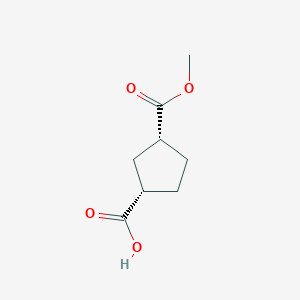 molecular formula C8H12O4 B119863 (1S,3R)-3-(甲氧羰基)环戊烷羧酸 CAS No. 96443-42-4