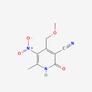 molecular formula C9H9N3O4 B1198662 2-Hydroxy-4-methoxymethyl-6-methylnicotinonitrile CAS No. 6281-75-0