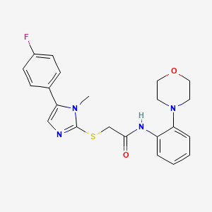 2-[[5-(4-fluorophenyl)-1-methyl-2-imidazolyl]thio]-N-[2-(4-morpholinyl)phenyl]acetamide