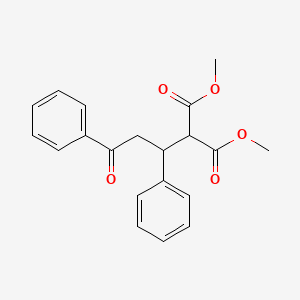molecular formula C20H20O5 B11986741 Dimethyl 2-(3-oxo-1,3-diphenyl-propyl)propanedioate CAS No. 67488-98-6