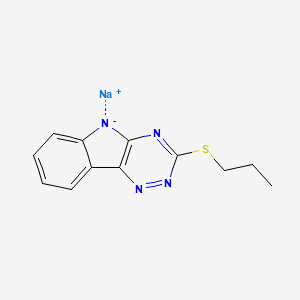 molecular formula C12H11N4NaS B11986763 sodium;3-propylsulfanyl-[1,2,4]triazino[5,6-b]indol-5-ide 