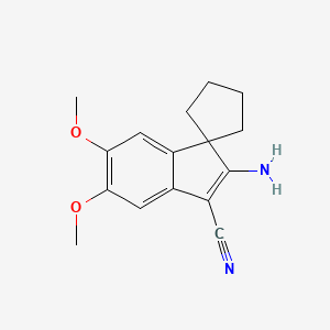 2'-Amino-5',6'-dimethoxy-1'-spiro[cyclopentane-1,3'-indene]carbonitrile