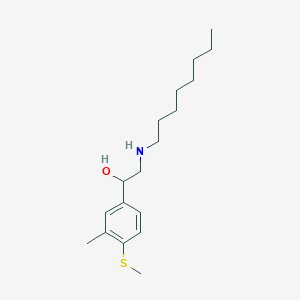 molecular formula C18H31NOS B1198686 1-(3-Methyl-4-methylthiophenyl)-n-octylaminoethanol CAS No. 60091-03-4
