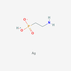 molecular formula C2H7AgNO3P- B1198701 Silver mono(2-aminoethyl)phosphate CAS No. 76299-94-0