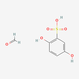 molecular formula C7H8O6S B1198703 Hydroquinone-sulfonic acid-formaldehyde polymer CAS No. 70244-08-5
