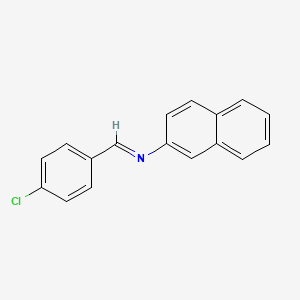 molecular formula C17H12ClN B11987038 N-[(E)-(4-chlorophenyl)methylidene]naphthalen-2-amine 