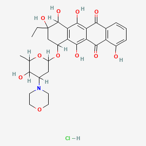 molecular formula C30H36ClNO11 B1198704 MX2 hydrochloride CAS No. 131722-57-1