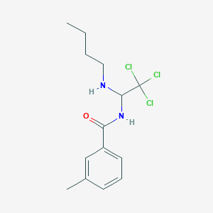 molecular formula C14H19Cl3N2O B11987042 N-[1-(butylamino)-2,2,2-trichloroethyl]-3-methylbenzamide 
