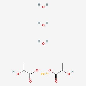 molecular formula C6H16FeO9 B1198705 Ferrous lactate trihydrate CAS No. 6047-24-1