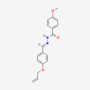 molecular formula C18H18N2O3 B11987141 N'-(4-(Allyloxy)benzylidene)-4-methoxybenzohydrazide CAS No. 303083-01-4
