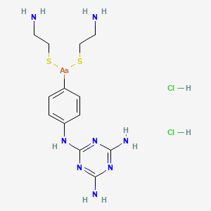 molecular formula C13H23AsCl2N8S2 B1198715 Melarsomine dihydrochloride CAS No. 89141-50-4