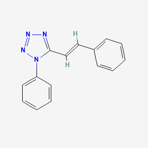 molecular formula C15H12N4 B11987215 Tetrazole, 5-(2-phenylethenyl)-1-phenyl- 